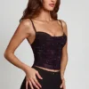 Μπλούζα Armelia με διακοσμητικό λαιμόκοψη Peekaboo σε μοτίβο φιδιού