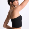 Μπλούζα bandeau Edie Modal Twist-Front σε μαύρο χρώμα Μπλούζα bandeau Edie Modal Twist-Front σε μαύρο χρώμα