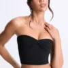 Μπλούζα bandeau Edie Modal Twist-Front σε μαύρο χρώμα Μπλούζα bandeau Edie Modal Twist-Front σε μαύρο χρώμα