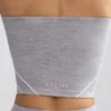 Μπλούζα Bandeau Soft Active με λεπτομέρειες σε αντίθεση, σε γκρι χρώμα
