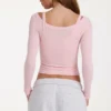 Μπλούζα με στρώσεις από Modal σε χρώμα Blush Marl Μπλούζα με στρώσεις από Modal σε χρώμα Blush Marl