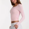 Μπλούζα με στρώσεις από Modal σε χρώμα Blush Marl Μπλούζα με στρώσεις από Modal σε χρώμα Blush Marl