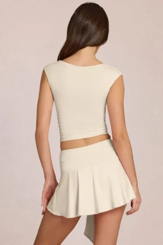 Μπλούζα Nalia Modal Plunge σε χρώμα Ivory