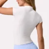 Μπλούζα Soft Active με φερμουάρ στο μπροστινό μέρος σε χρώμα Milk