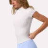 Μπλούζα Soft Active με φερμουάρ στο μπροστινό μέρος σε χρώμα Milk