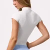 Μπλούζα Soft Active με φερμουάρ στο μπροστινό μέρος σε χρώμα Milk