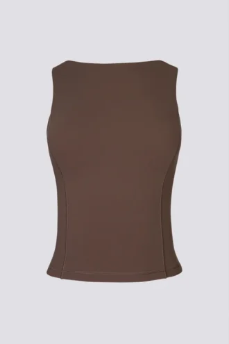 Μπλούζα Soft Active με λαιμόκοψη και ανοιχτή πλάτη σε χρώμα Cocoa Μπλούζα Soft Active με λαιμόκοψη και ανοιχτή πλάτη σε χρώμα Cocoa