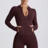 Μπουφάν με κουκούλα Soft Active σε χρώμα σοκολάτα Μπουφάν με κουκούλα Soft Active σε χρώμα σοκολάτα