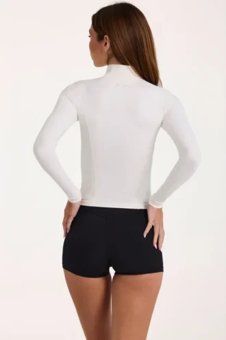 Μπουφάν Soft Active με φερμουάρ σε χρώμα ιβουάρ