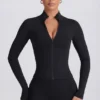 Μπουφάν Soft Active με φερμουάρ σε μαύρο χρώμα Μπουφάν Soft Active με φερμουάρ σε μαύρο χρώμα