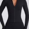 Μπουφάν Soft Active με φερμουάρ σε μαύρο χρώμα Μπουφάν Soft Active με φερμουάρ σε μαύρο χρώμα