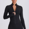 Μπουφάν Soft Active με φερμουάρ σε μαύρο χρώμα Μπουφάν Soft Active με φερμουάρ σε μαύρο χρώμα