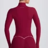 Μπουφάν Soft Active με φερμουάρ σε μπορντό Μπουφάν Soft Active με φερμουάρ σε μπορντό