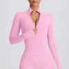 Μπουφάν Soft Active με φερμουάρ σε ροζ χρώμα Μπουφάν Soft Active με φερμουάρ σε ροζ χρώμα