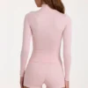 Μπουφάν Soft Active με φερμουάρ σε ροζ χρώμα Μπουφάν Soft Active με φερμουάρ σε ροζ χρώμα
