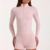 Μπουφάν Soft Active με φερμουάρ σε ροζ χρώμα Μπουφάν Soft Active με φερμουάρ σε ροζ χρώμα