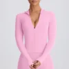 Μπουφάν Soft Active με φερμουάρ σε ροζ χρώμα Μπουφάν Soft Active με φερμουάρ σε ροζ χρώμα