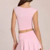 Evelique Mid-Rise Skort σε ροζ χρώμα Evelique Mid-Rise Skort σε ροζ χρώμα