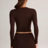 Noor Modal High-Rise Bodycon Σορτς σε χρώμα σοκολάτας