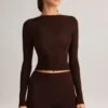 Noor Modal High-Rise Bodycon Σορτς σε χρώμα σοκολάτας
