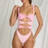 Ολόσωμο Μαγιό στρινγκ Elirae Cut-Out σε ροζ πολύχρωμο