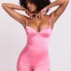 Ολόσωμο Σορτς Romera Satin Corset σε ροζ χρώμα Ολόσωμο Σορτς Romera Satin Corset σε ροζ χρώμα