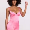Ολόσωμο Σορτς Romera Satin Corset σε ροζ χρώμα Ολόσωμο Σορτς Romera Satin Corset σε ροζ χρώμα