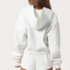 Oversized φούτερ με κουκούλα και φερμουάρ σε χρώμα Milk Oversized φούτερ με κουκούλα και φερμουάρ σε χρώμα Milk