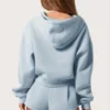 Oversized φούτερ με κουκούλα και φερμουάρ σε χρώμα Powder Blue Oversized φούτερ με κουκούλα και φερμουάρ σε χρώμα Powder Blue
