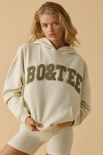 Oversized φούτερ με κουκούλα σε χρώμα Bone Oversized φούτερ με κουκούλα σε χρώμα Bone