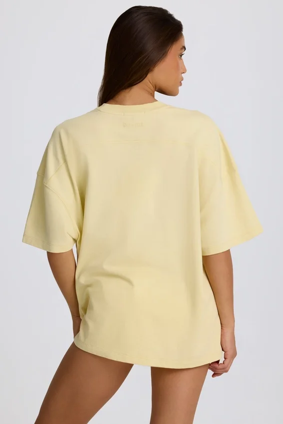Oversized Graphic T-Shirt σε χρώμα λεμόνι Oversized Graphic T-Shirt σε χρώμα λεμόνι