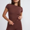 Παντελόνι Nour Tall Mid Rise Wide Leg σε χρώμα σοκολάτας