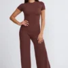 Παντελόνι Nour Tall Mid Rise Wide Leg σε χρώμα σοκολάτας