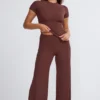 Παντελόνι Nour Tall Mid Rise Wide Leg σε χρώμα σοκολάτας