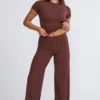 Παντελόνι Nour Tall Mid Rise Wide Leg σε χρώμα σοκολάτας