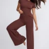 Παντελόνι Nour Tall Mid Rise Wide Leg σε χρώμα σοκολάτας