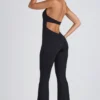 Pema Modal Lace-Trim Cut-Out Flared Ολόσωμη Φόρμα σε μαύρο Pema Modal Lace-Trim Cut-Out Flared Ολόσωμη Φόρμα σε μαύρο