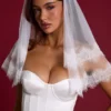 Πέπλο Trixie με δαντελένια τελειώματα σε λευκό Πέπλο Trixie με δαντελένια τελειώματα σε λευκό