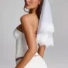 Πέπλο Trixie με δαντελένια τελειώματα σε λευκό Πέπλο Trixie με δαντελένια τελειώματα σε λευκό