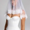 Πέπλο Trixie με δαντελένια τελειώματα σε λευκό Πέπλο Trixie με δαντελένια τελειώματα σε λευκό
