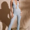 Ramona Petite Εμπλουτισμένη ολόσωμη φόρμα με βαθύ ντεκολτέ σε χρώμα Aqua Ramona Petite Εμπλουτισμένη ολόσωμη φόρμα με βαθύ ντεκολτέ σε χρώμα Aqua