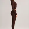 Roux Modal Mid-Rise Cropped Leggings σε χρώμα σοκολάτας Roux Modal Mid-Rise Cropped Leggings σε χρώμα σοκολάτας