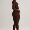 Roux Modal Mid-Rise Cropped Leggings σε χρώμα σοκολάτας Roux Modal Mid-Rise Cropped Leggings σε χρώμα σοκολάτας