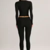 Roux Modal Mid-Rise Cropped Leggings σε μαύρο Roux Modal Mid-Rise Cropped Leggings σε μαύρο