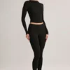 Roux Modal Mid-Rise Cropped Leggings σε μαύρο Roux Modal Mid-Rise Cropped Leggings σε μαύρο