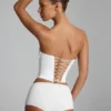 Sabrine Slinky Jersey Low-Rise Hotpants σε λευκό Sabrine Slinky Jersey Low-Rise Hotpants σε λευκό