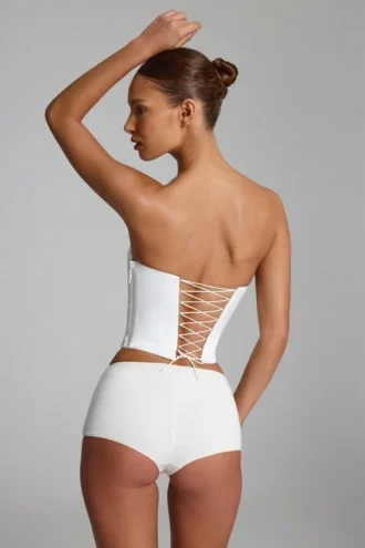 Sabrine Slinky Jersey Low-Rise Hotpants σε λευκό