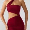 Shyla Slinky Jersey Ruched Cut Out Μίνι Φορέμα σε χρώμα Ruby Shyla Slinky Jersey Ruched Cut Out Μίνι Φορέμα σε χρώμα Ruby