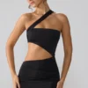 Shyla Slinky Jersey Ruched Cut Out Μίνι Φορέμα σε μαύρο