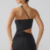 Shyla Slinky Jersey Ruched Cut Out Μίνι Φορέμα σε μαύρο